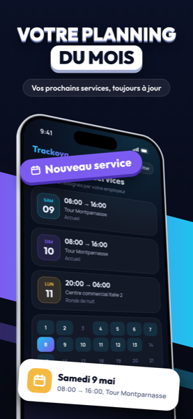 Votre planning du mois
